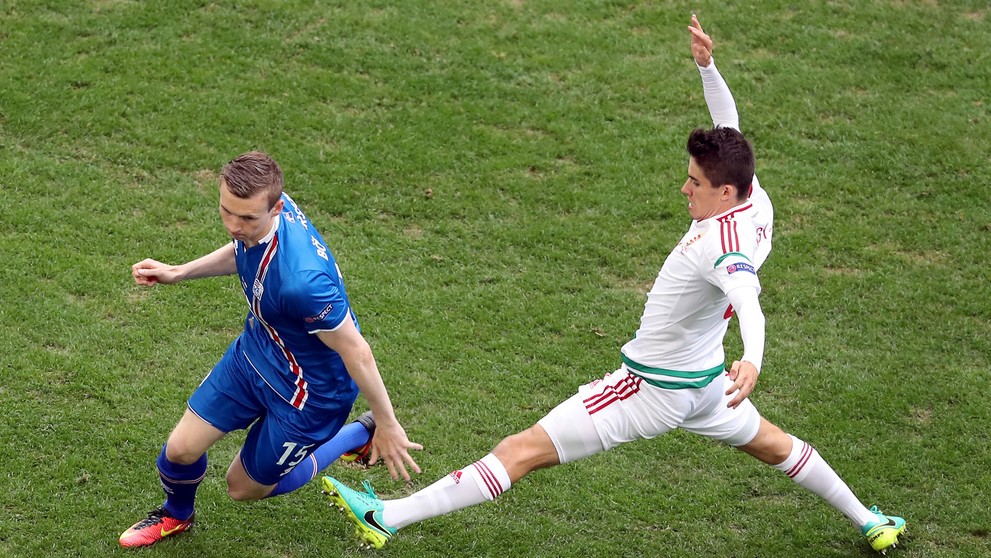 Snímky zo zápasu Island - Maďarsko