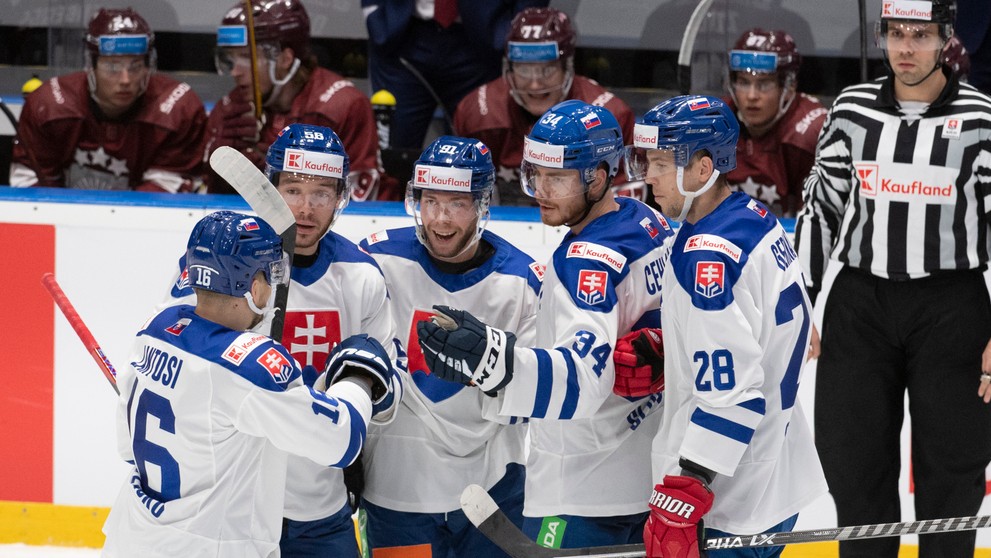 Zo zápasu Slovensko - Lotyšsko na Kaulfand Cupe.