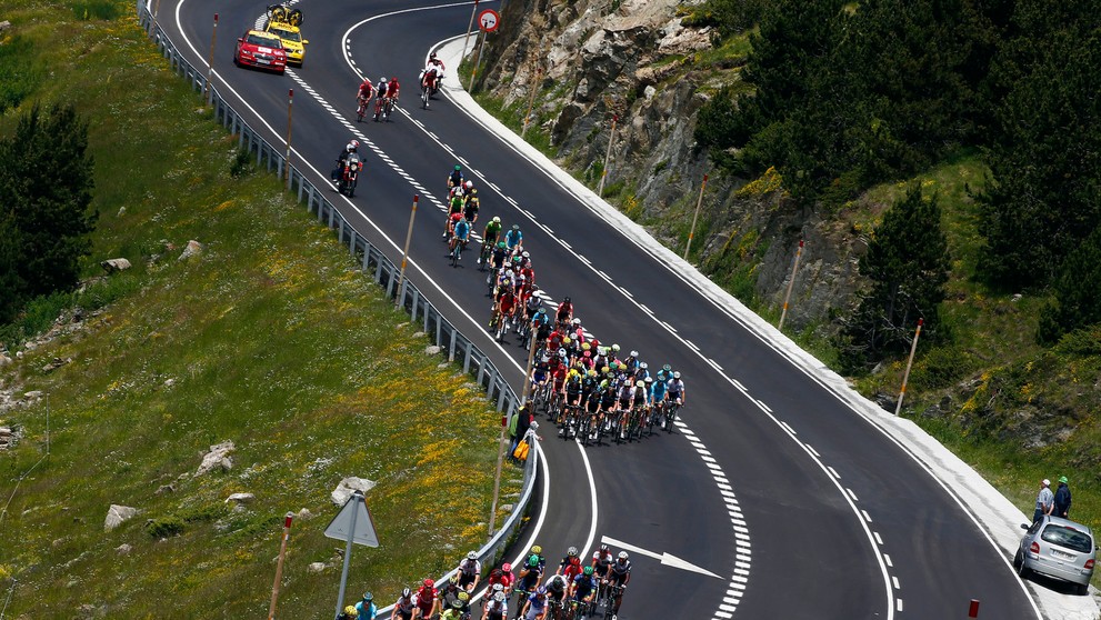 Zjazd z najvyššieho bodu pretekov.