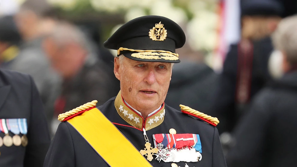 Nórsky kráľ Harald V. na pohrebe veľkovojvodu Jeana z Luxemburska
