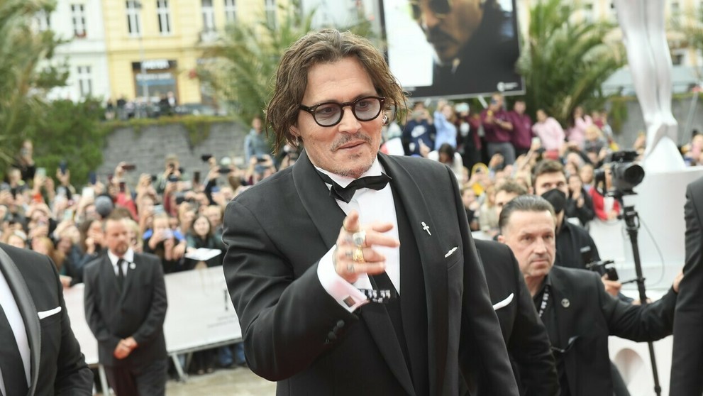 Johnny Depp na záverečnom ceremoniáli 55. ročníka MFF KV