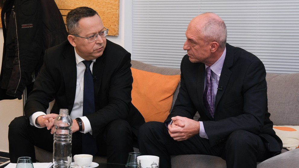 Ladislav Kamenický a Karel Hirman v relácii Na telo.