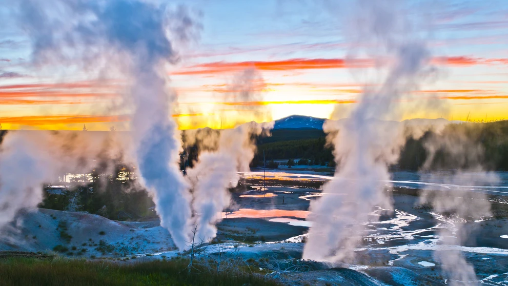 Geotermálne pramene v Yellowstonskom národnom parku.