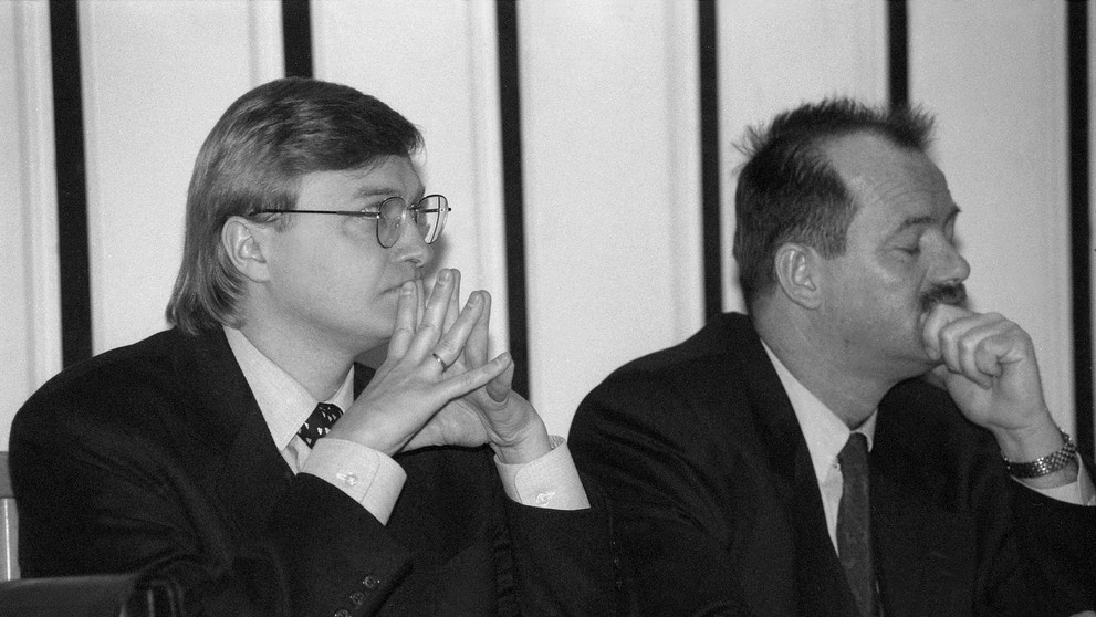 Na archívnej snímke z 24. apríla 1997 v Bratislave Najvyšší súd Slovenskej republiky (NS SR) o žalobe Michala Kováča mladšieho n