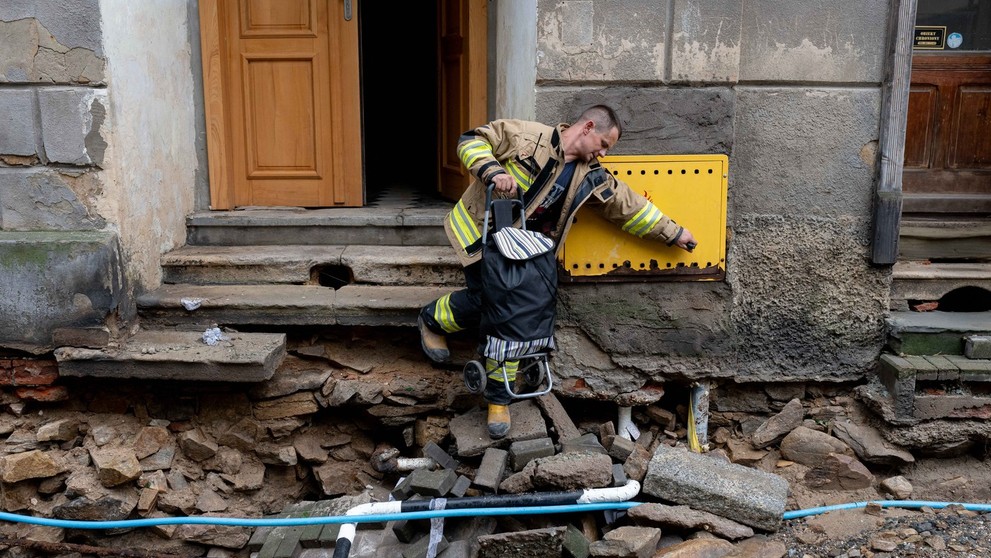 Kúpeľné mestečko Lądek-Zdrój zdevastované po záplavách.