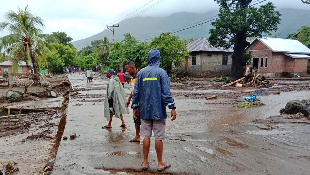 Záplavy v Indonézií.