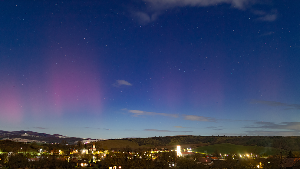 Polárna žiara nad východným Slovenskom (25. 11.)