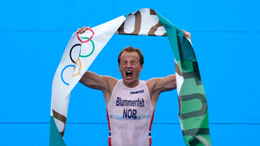 Zlatý nórsky triatlonista Kristian Blummenfelt