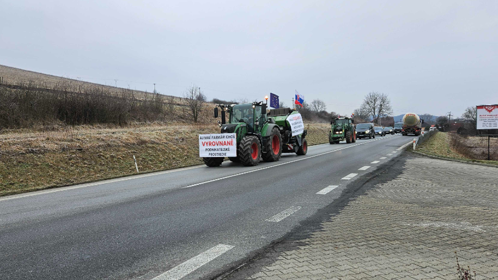 Protest farmárov v Prešove.