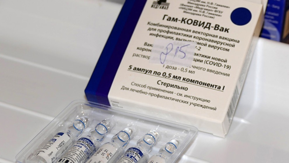 Ampulky s ruskou vakcínou Sputnik V.