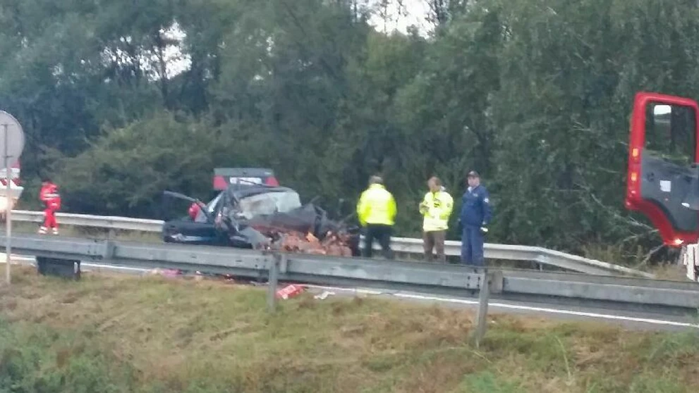 Havarované auto.