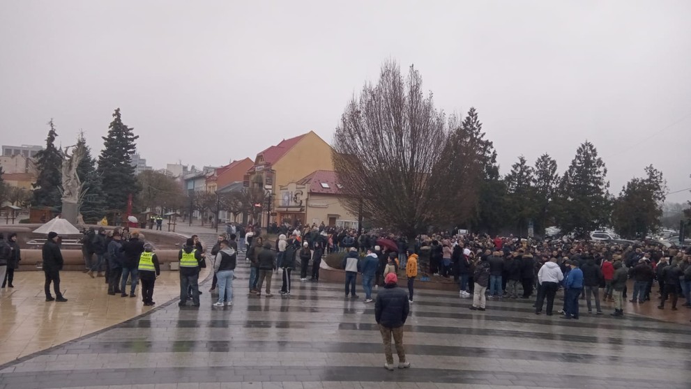 Protest v Michalovciach