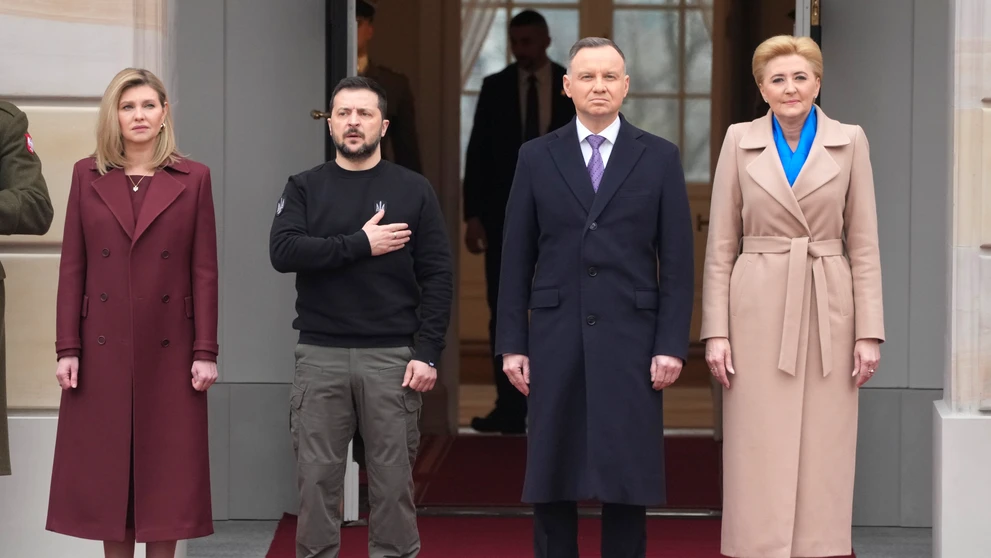 Ukrajinský prezident Volodymyr Zelenskyj v Poľsku.