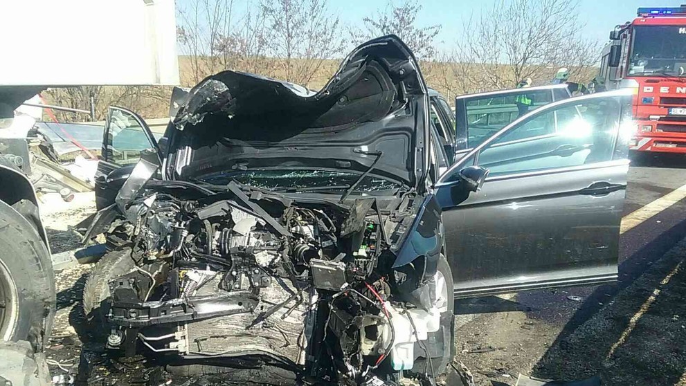 Nehoda v smere z Nitry do Trnavy.