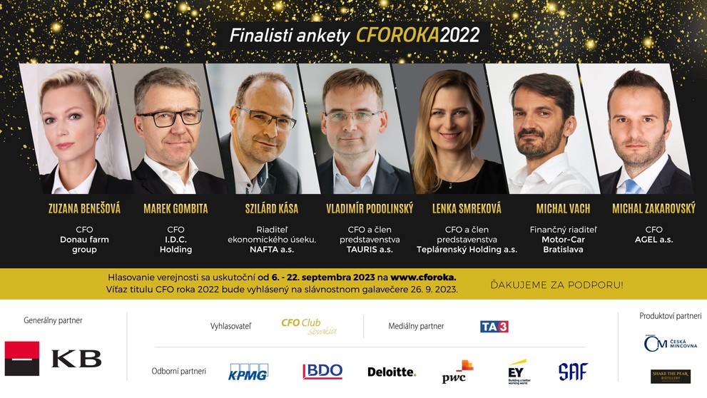 Finalisti a finalistky CFO roka 2022