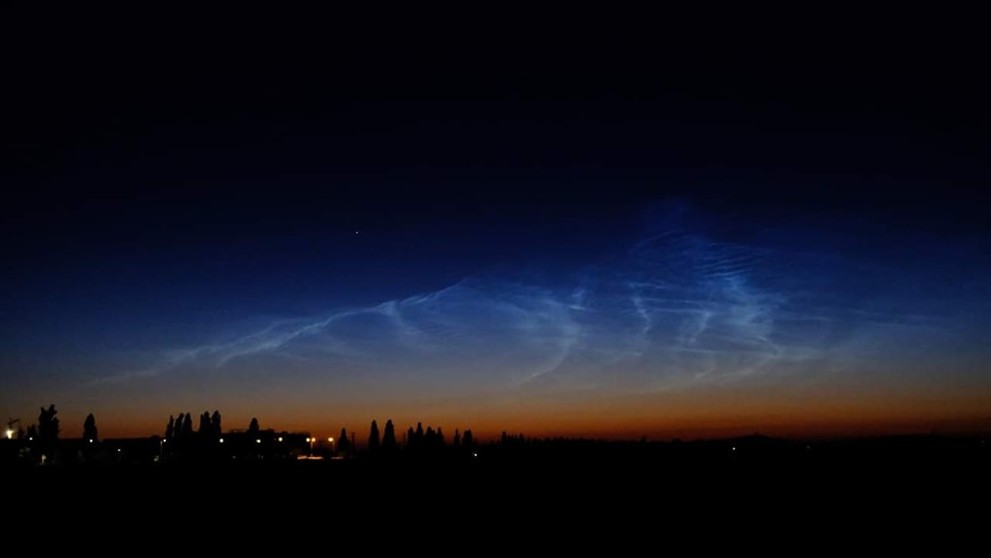 Nočné svietiace oblaky v Trnave