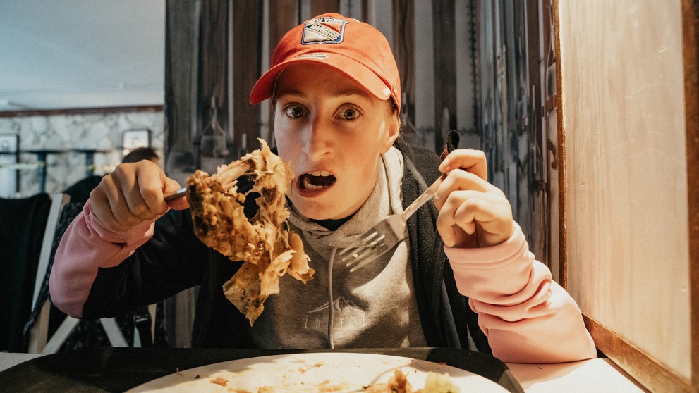 Barbora Piešová s Tribulom na horách