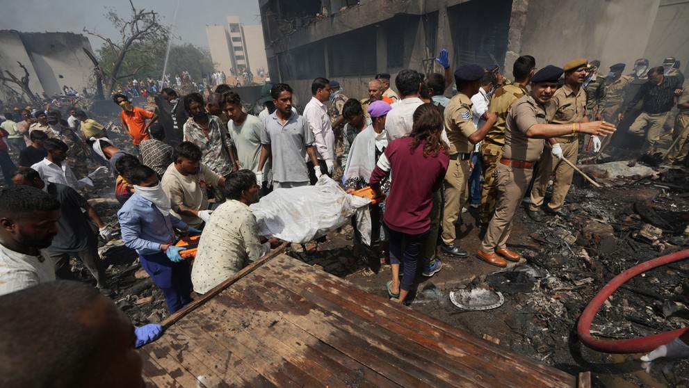 Pád lietadla v Indii.