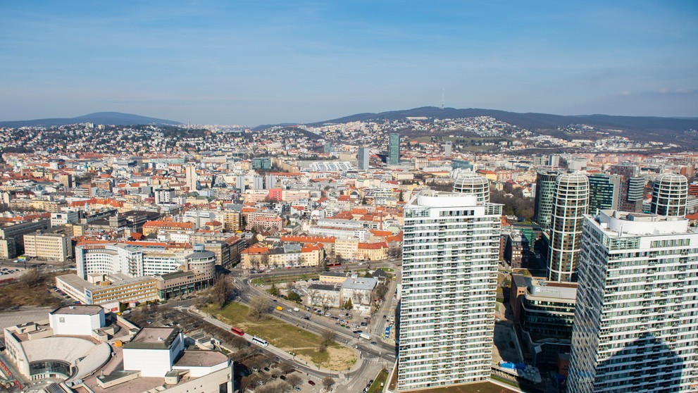 Pohľad na Bratislavu.