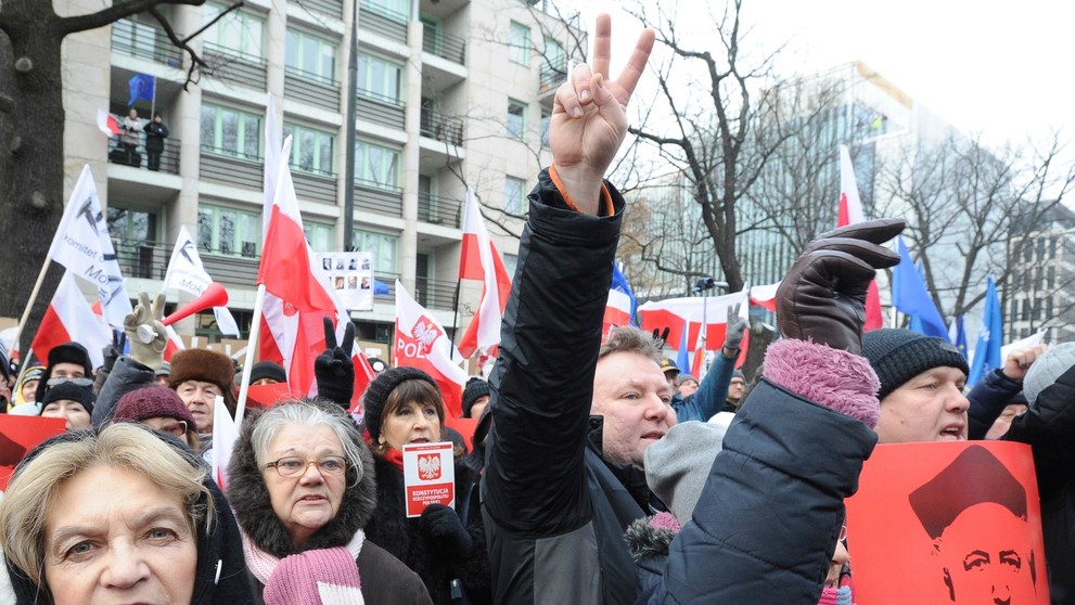 Demonštrácie v Poľsku.