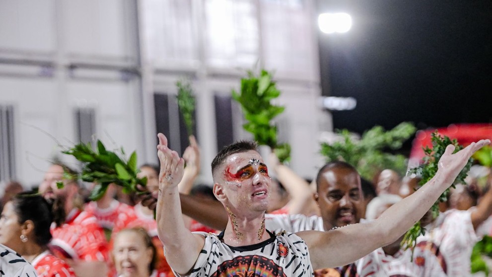 Lukáš počas generálky pred karnevalom.