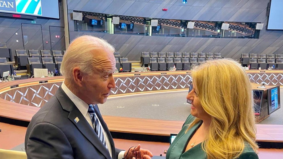 Joe Biden a Zuzana Čaputová.