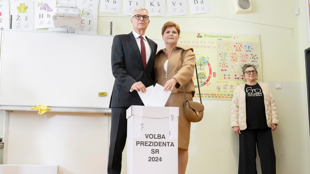 Ivan Korčok volil v Senci.