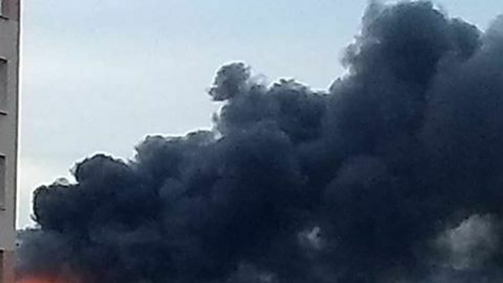 Požiar v areáli bývalých TAZ.