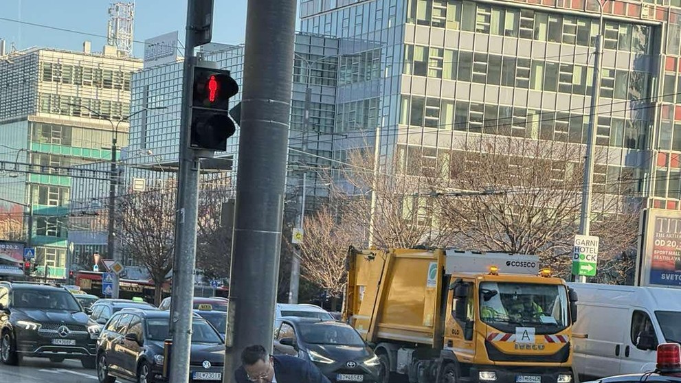 Minister Kamenický pri nehode.