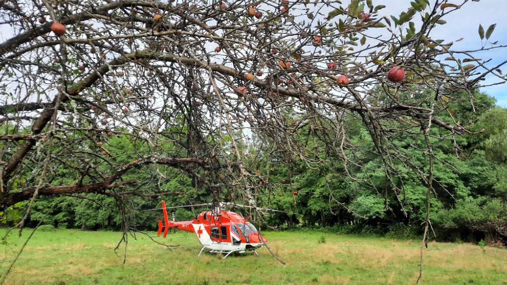 Záchranársky vrtuľník zasahoval neďaleko obce Hradište.