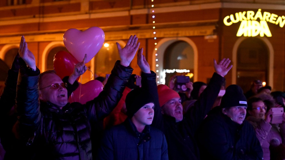 Oslavy Nového roka v Košiciach.