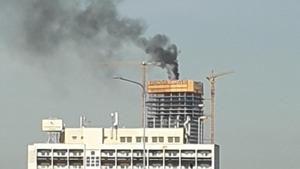 Požiar mrakodrapu v Bratislave