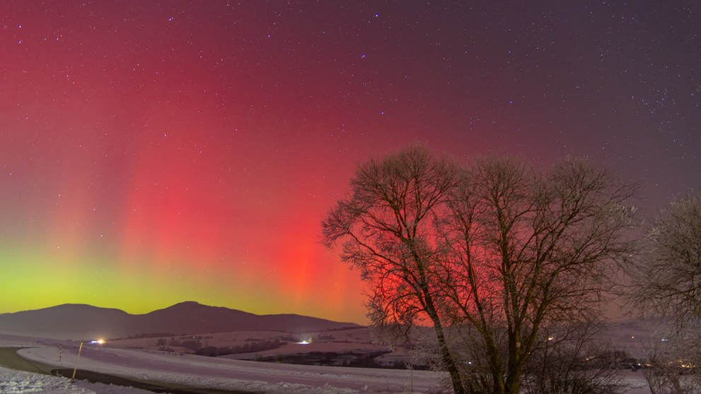 Polárna žiara pri Brezne