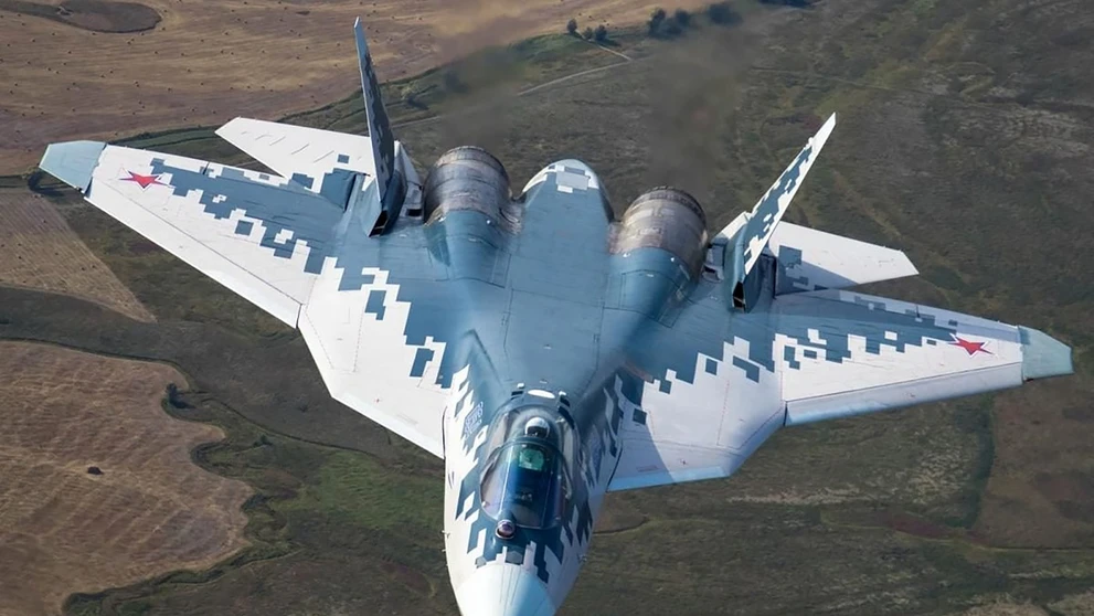 Ruská stíhačka Su-57.