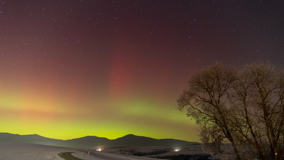 Polárna žiara pri Brezne