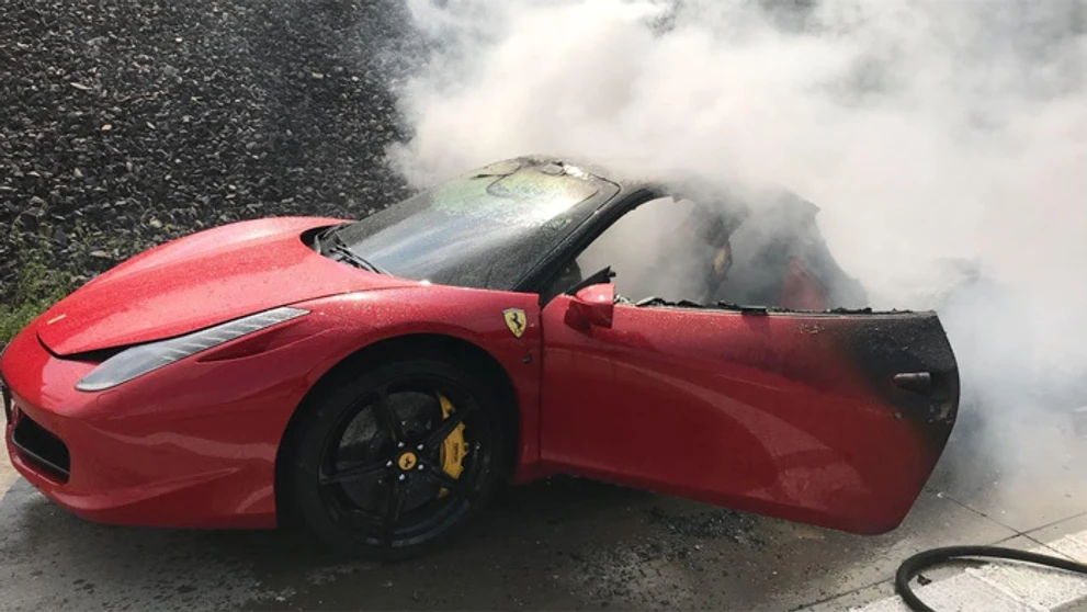 Požiar Ferrari.