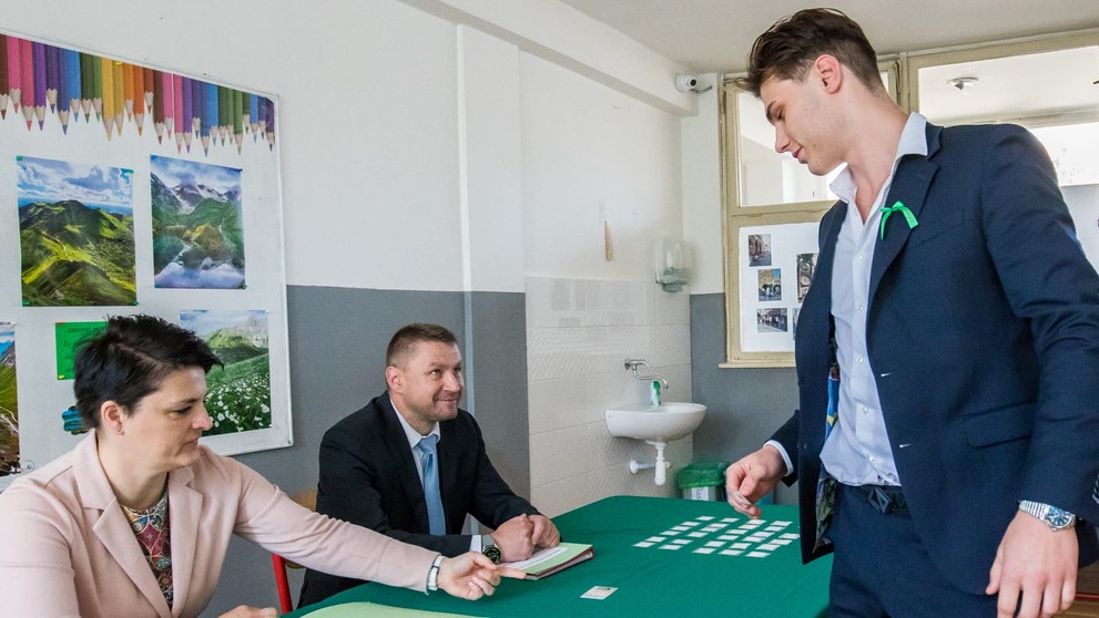 Juraj Slafkovský počas maturity.