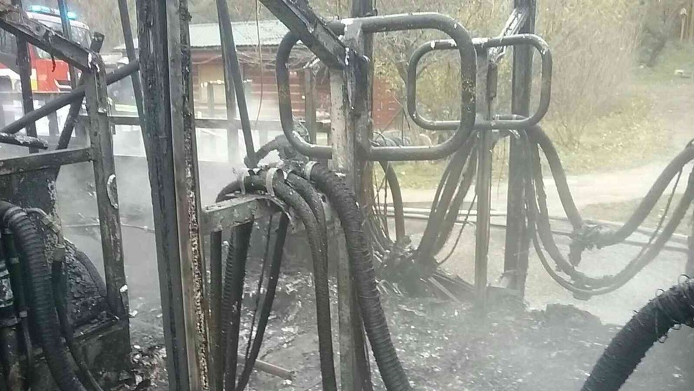 Požiar autobusu MHD v Bratislave.