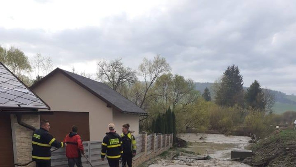 Povodeň v obci Babín