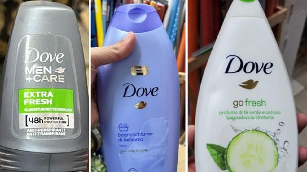 Produkty Dove a Talco