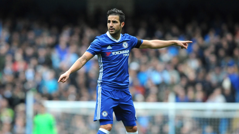 Francésc Fábregas počas duelu Chelsea proti Man City.