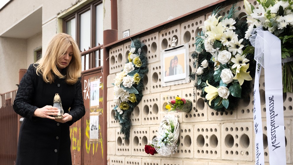 Zuzana Čaputová si uctila pamiatku Jána Kuciaka a Martiny Kušnírovej