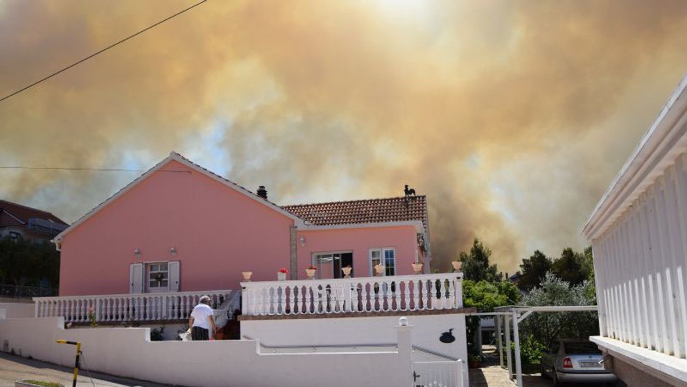 Požiar v chorvátskej Brodarici