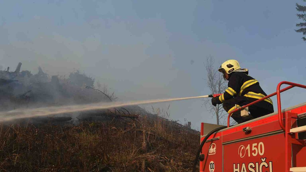 Požiar lesa v Levočských vrchoch