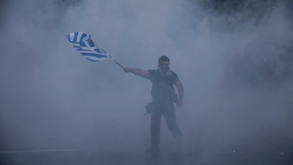 Protest v Thessalonikách.