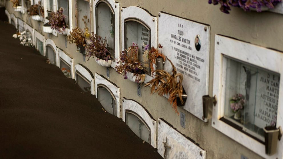 Sopečný popol na ostrove La Palma