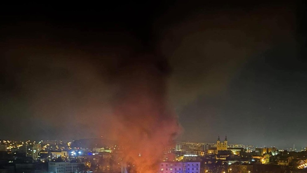 Požiar prístavby internátu v Nitre.