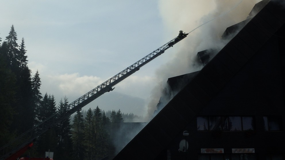 Požiar hotela v Jasnej