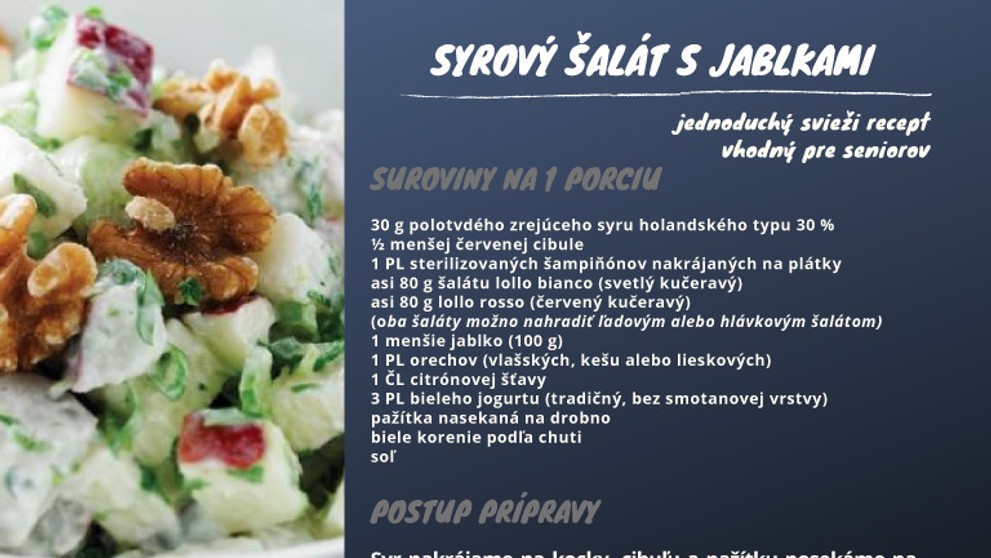 Malá kuchárka pre seniorov.