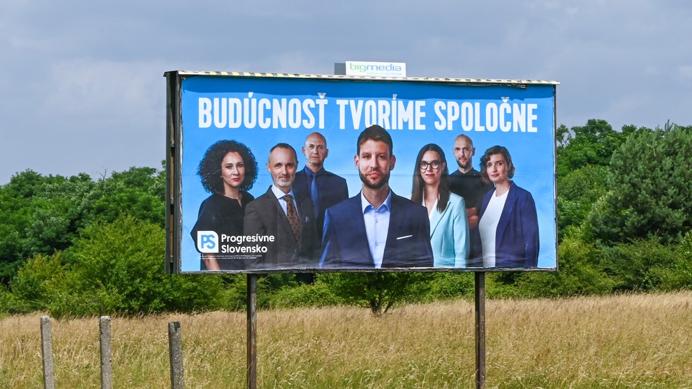 Bilbord strany Progresívne Slovensko.